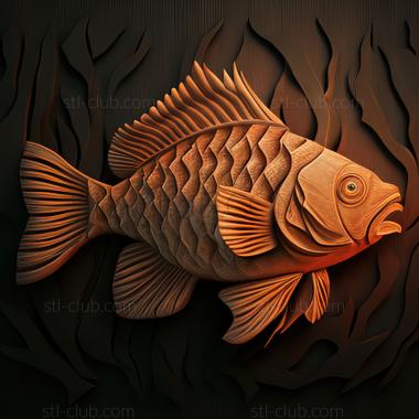 3D model st Acanthophthalmus kula fish (STL)